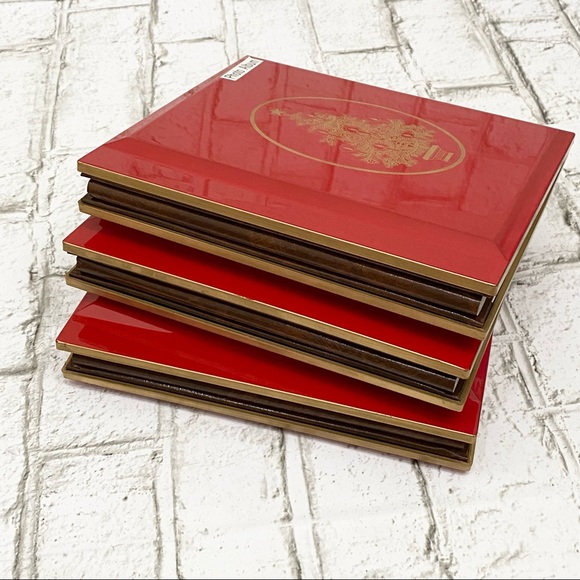 Lot of 3 Vintage OTAGIRI Japan Lacquerware Red Christmas Tree Photo Album - Picture 5 of 16